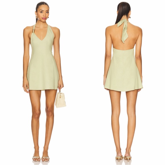 Sndys Dresses & Skirts - SNDYS Oskar Mini Dress in Pear